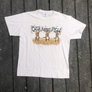 Vintage catch more fish tee